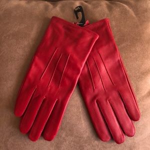 Red Leather Gloves